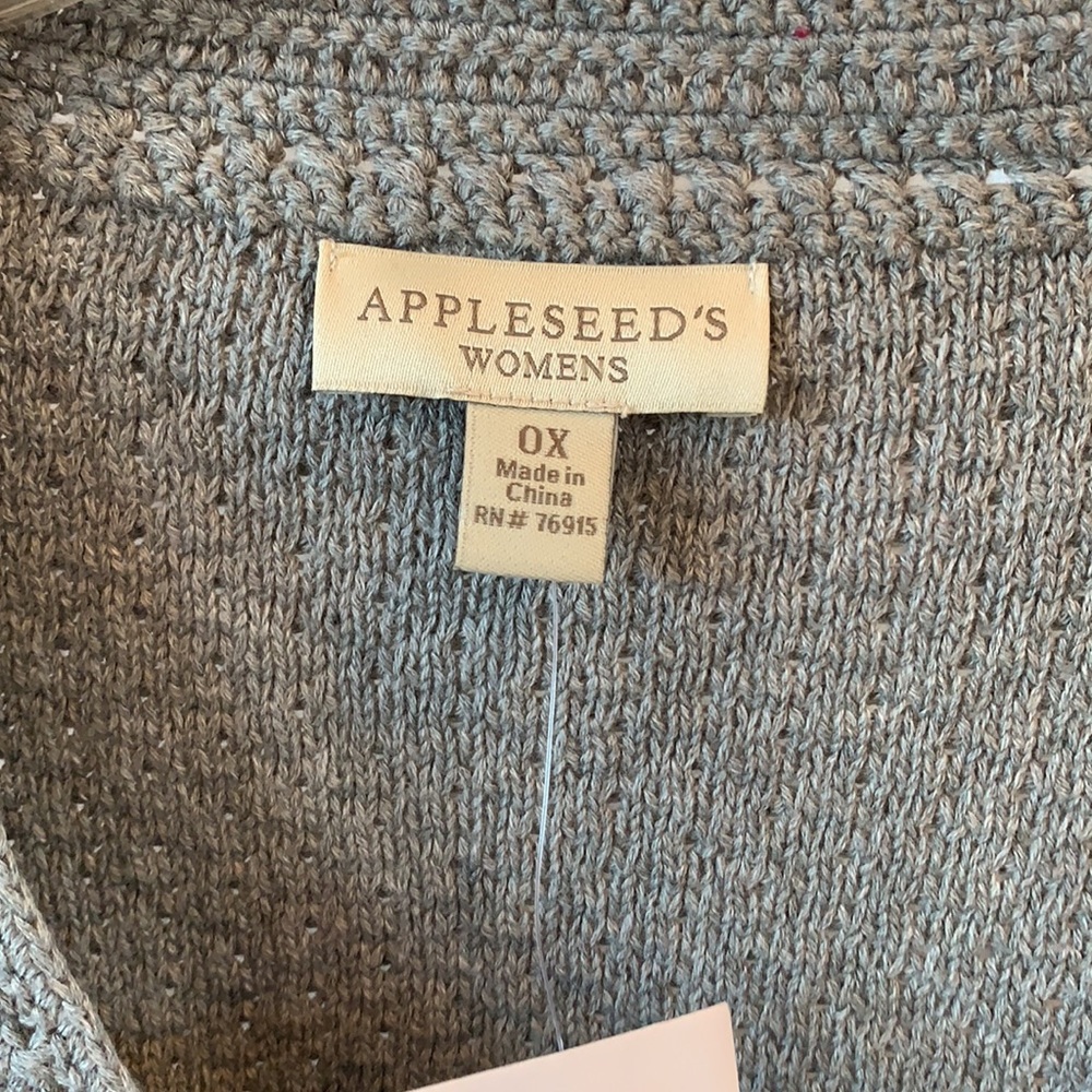 Appleseed's Knit Button Down Gray Cardigan Sweater NWT - Picture 4 of 10